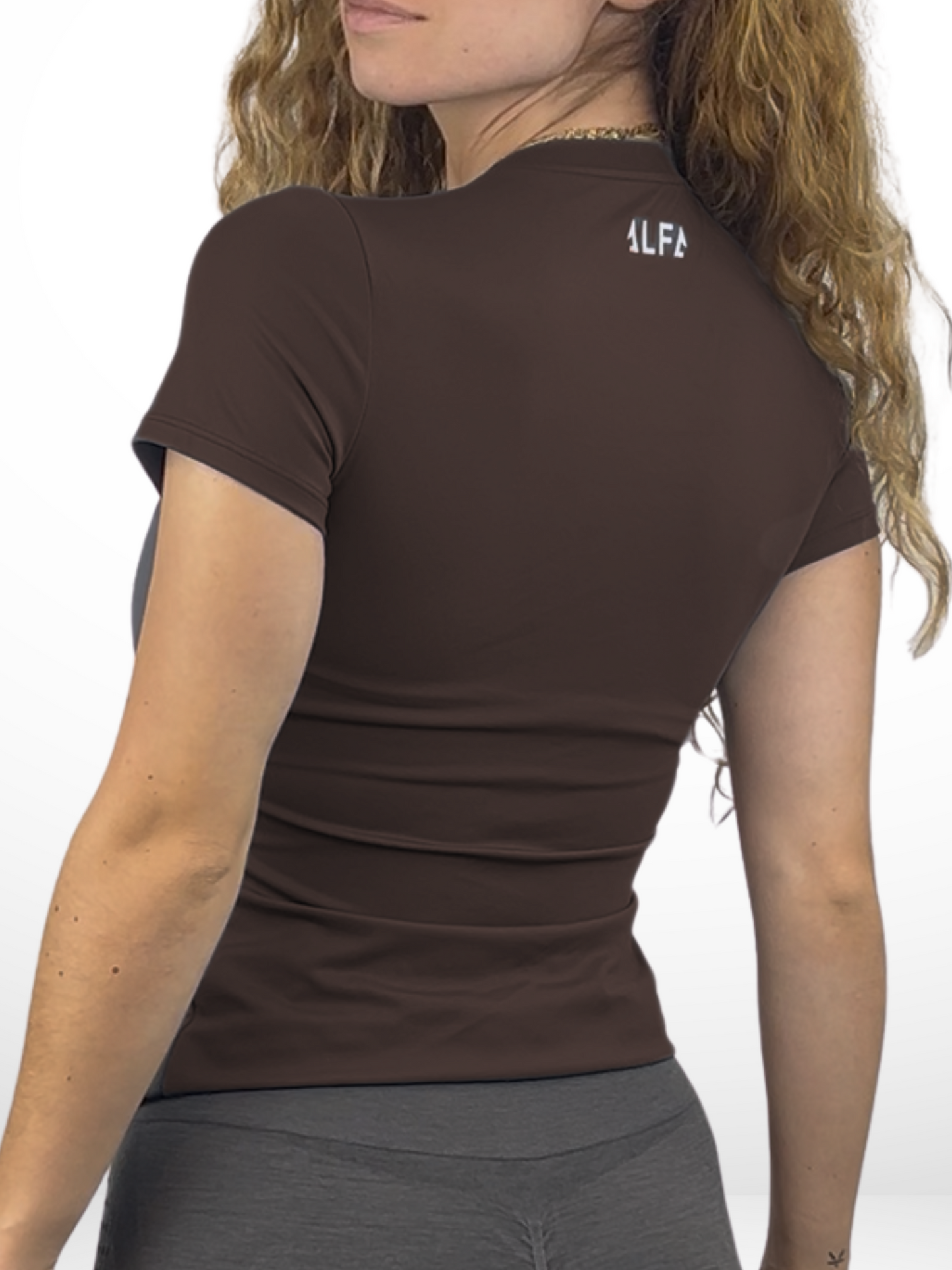 T-SHIRT MOTION MARRON