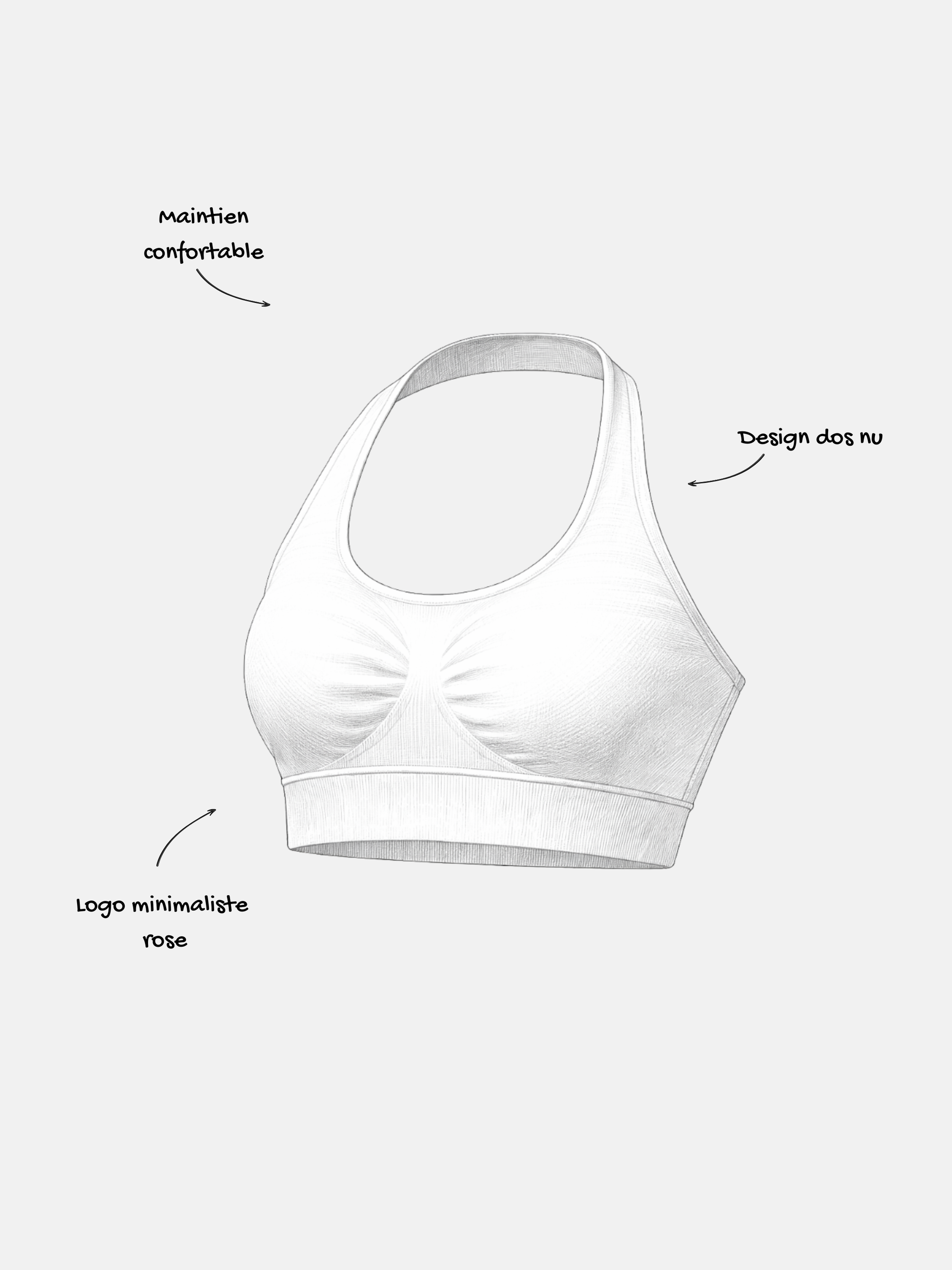 Brassière NOVA BLEU - croquis