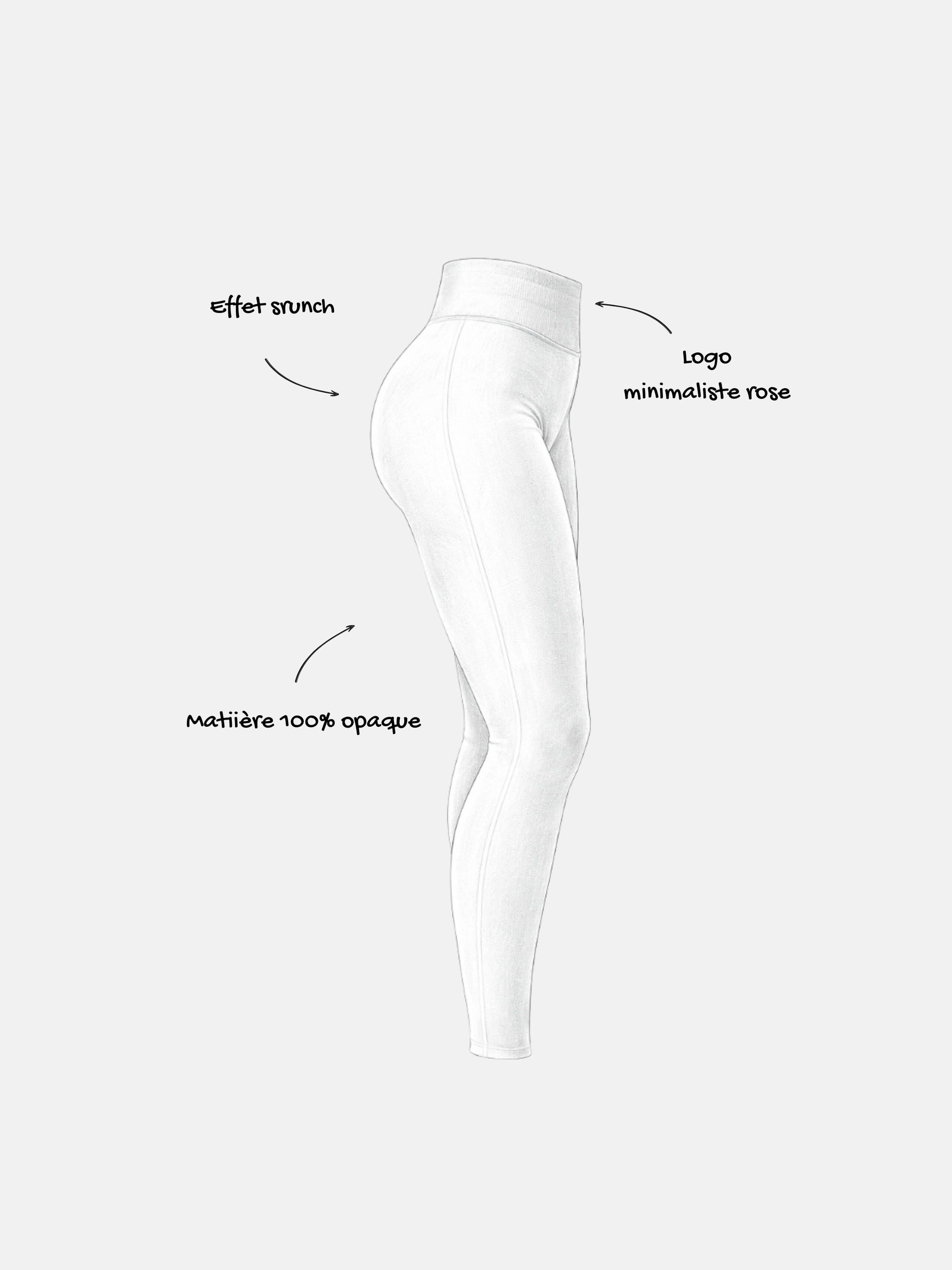 Legging NOVA ROSE - croquis