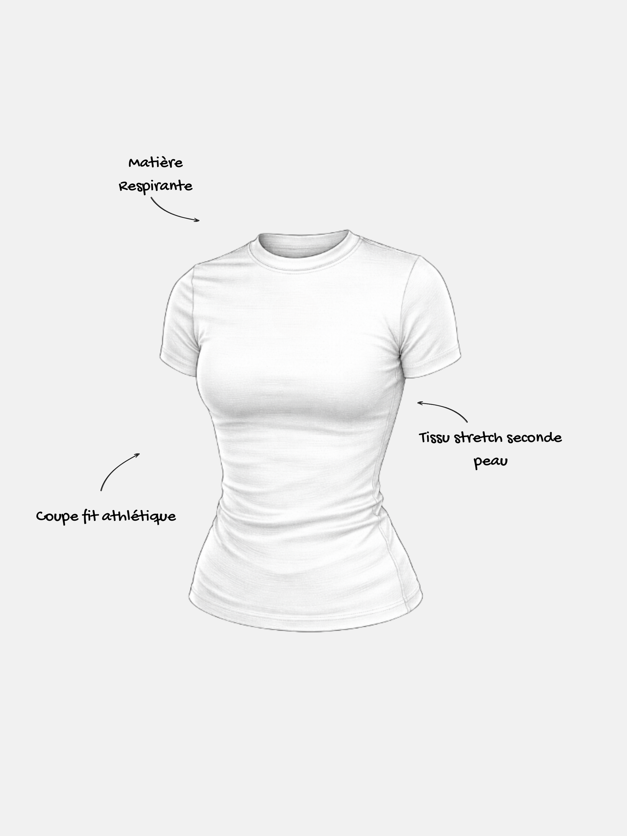 T-SHIRT MOTION - croquis