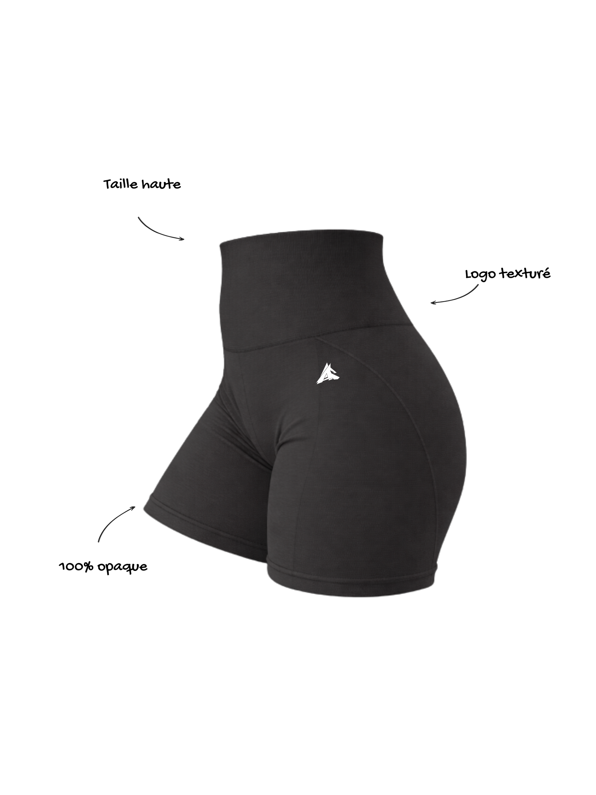 SHORT SEAMLESS NOIR - version couleur