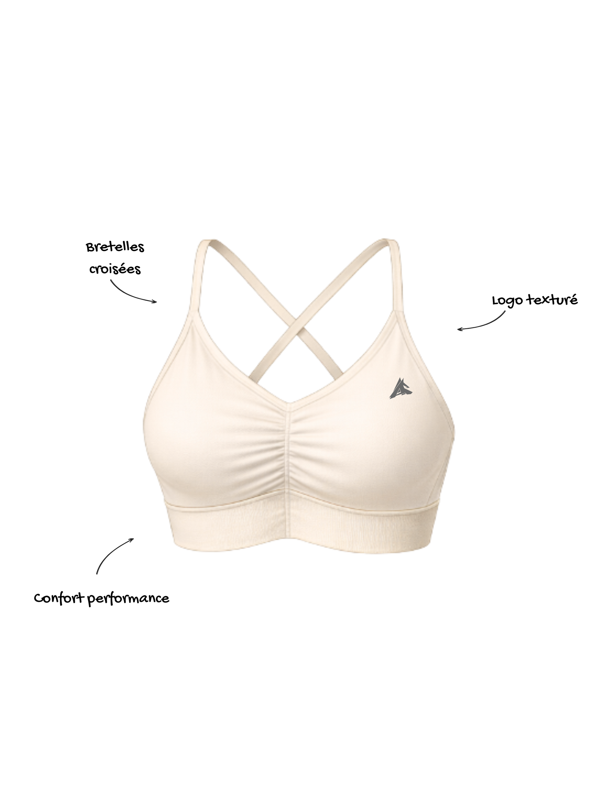 BRASSIÈRE ALFA MOVE BLANC CRÈME - version couleur