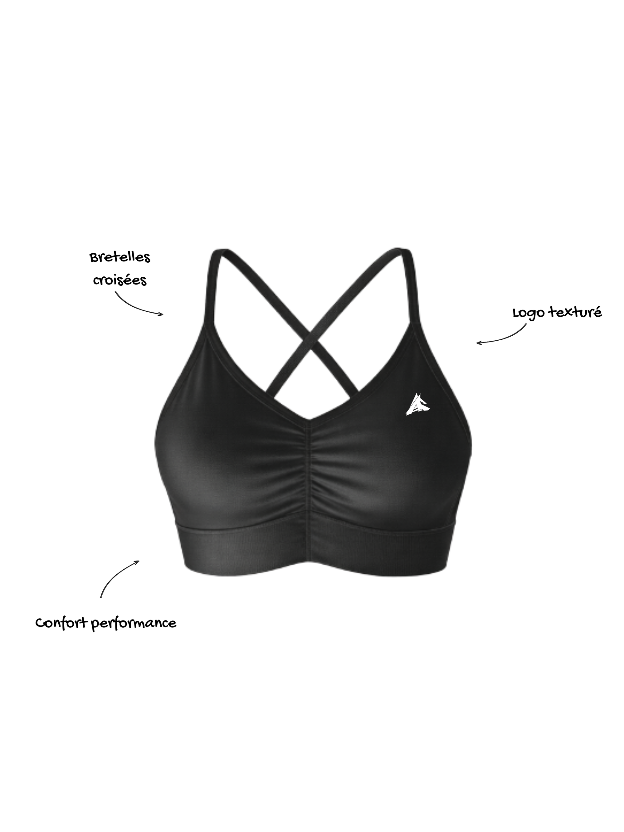 BRASSIÈRE ALFA MOVE NOIR - version couleur
