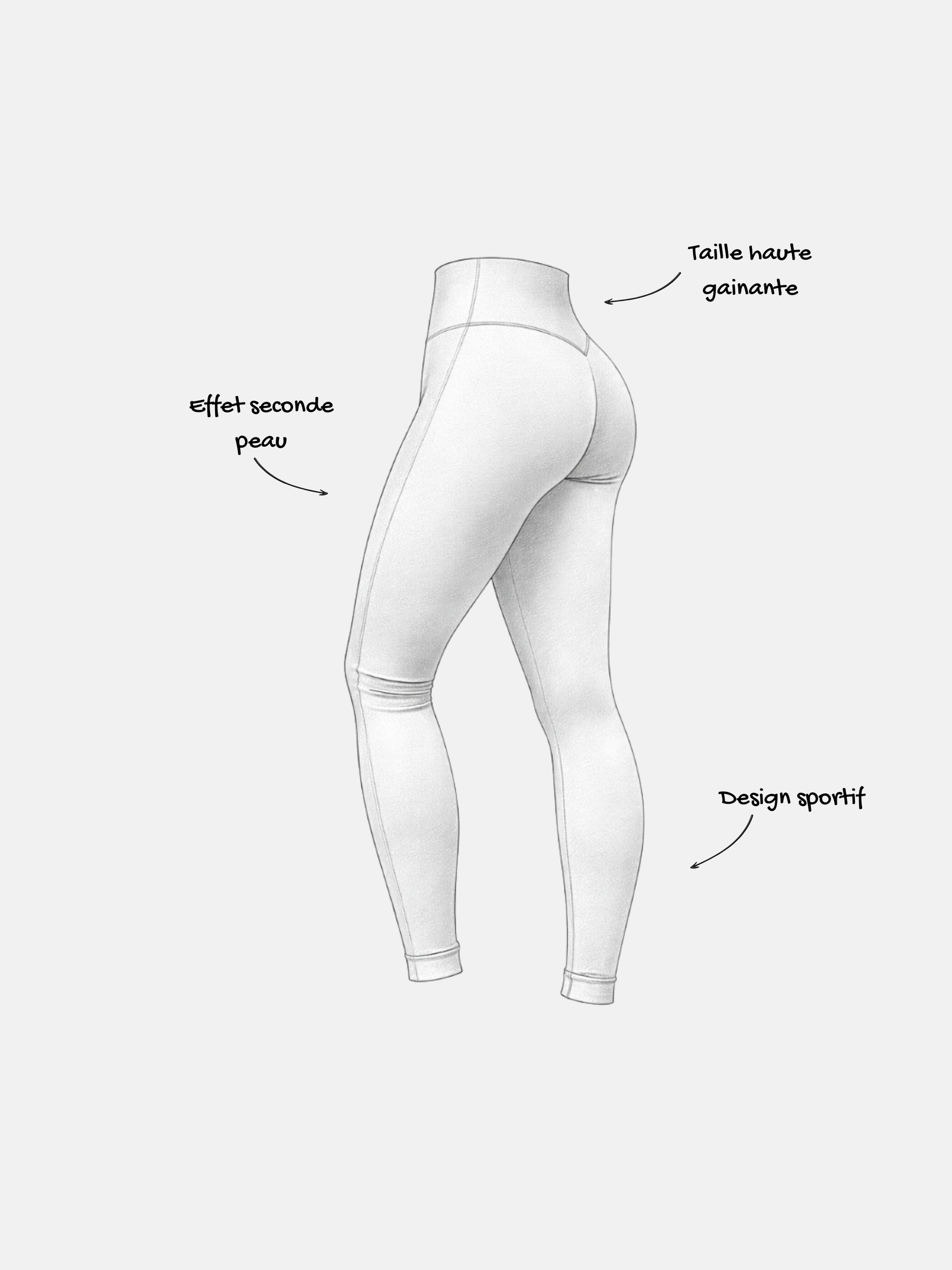 LEGGING PEAKFIT MARRON - croquis