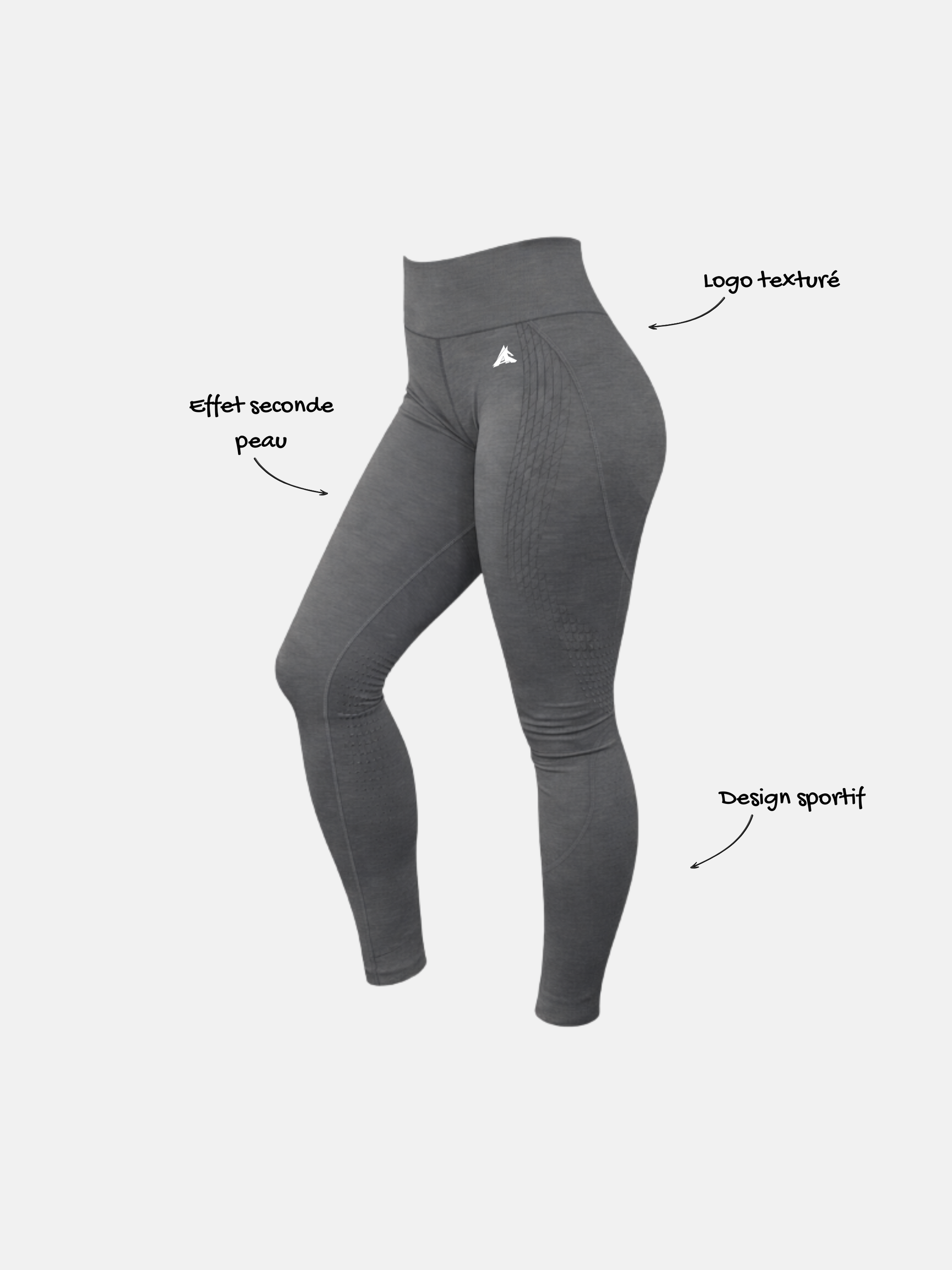 LEGGING SEAMLESS GRIS - version couleur