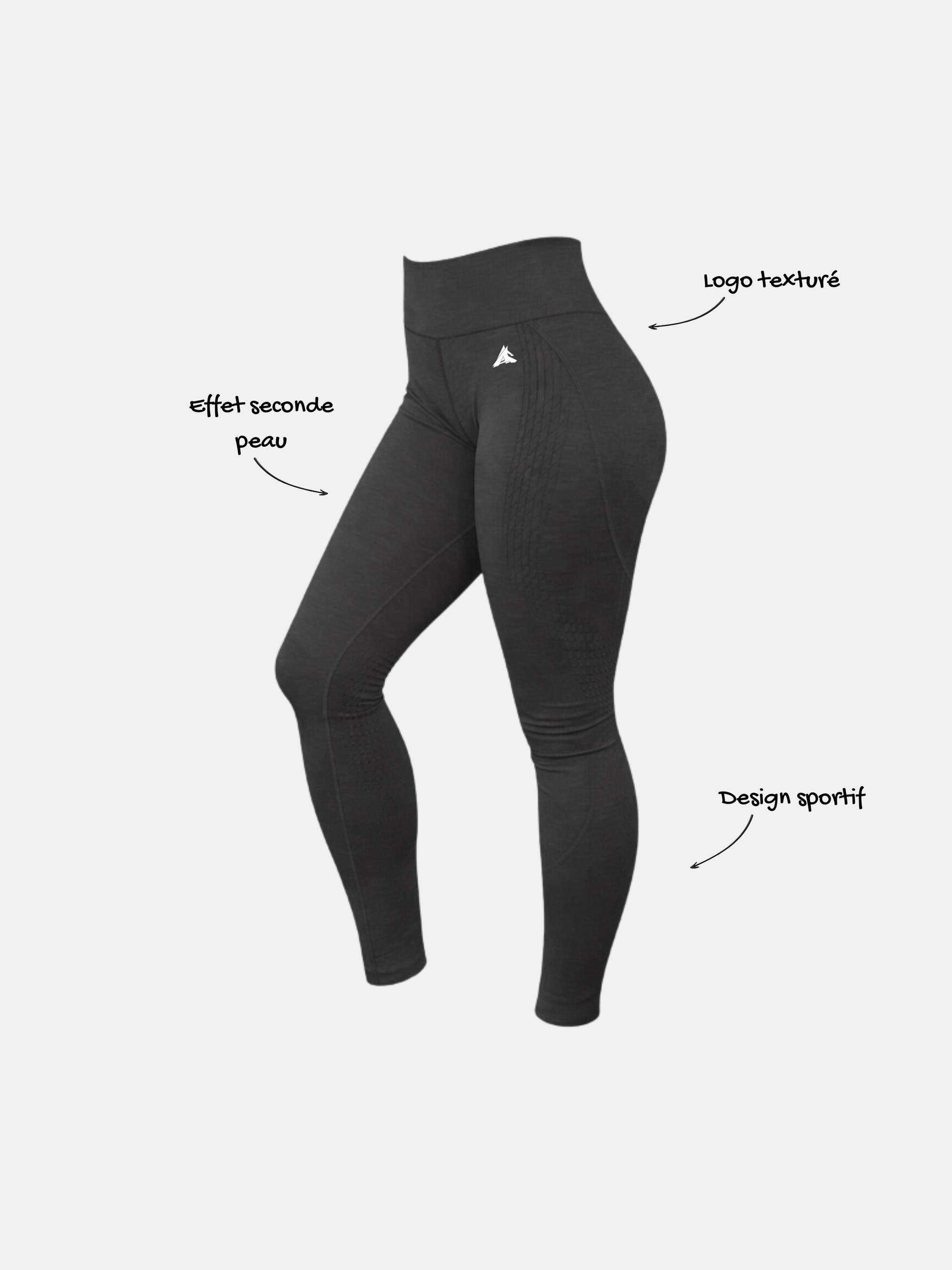 LEGGING SEAMLESS NOIR - version couleur