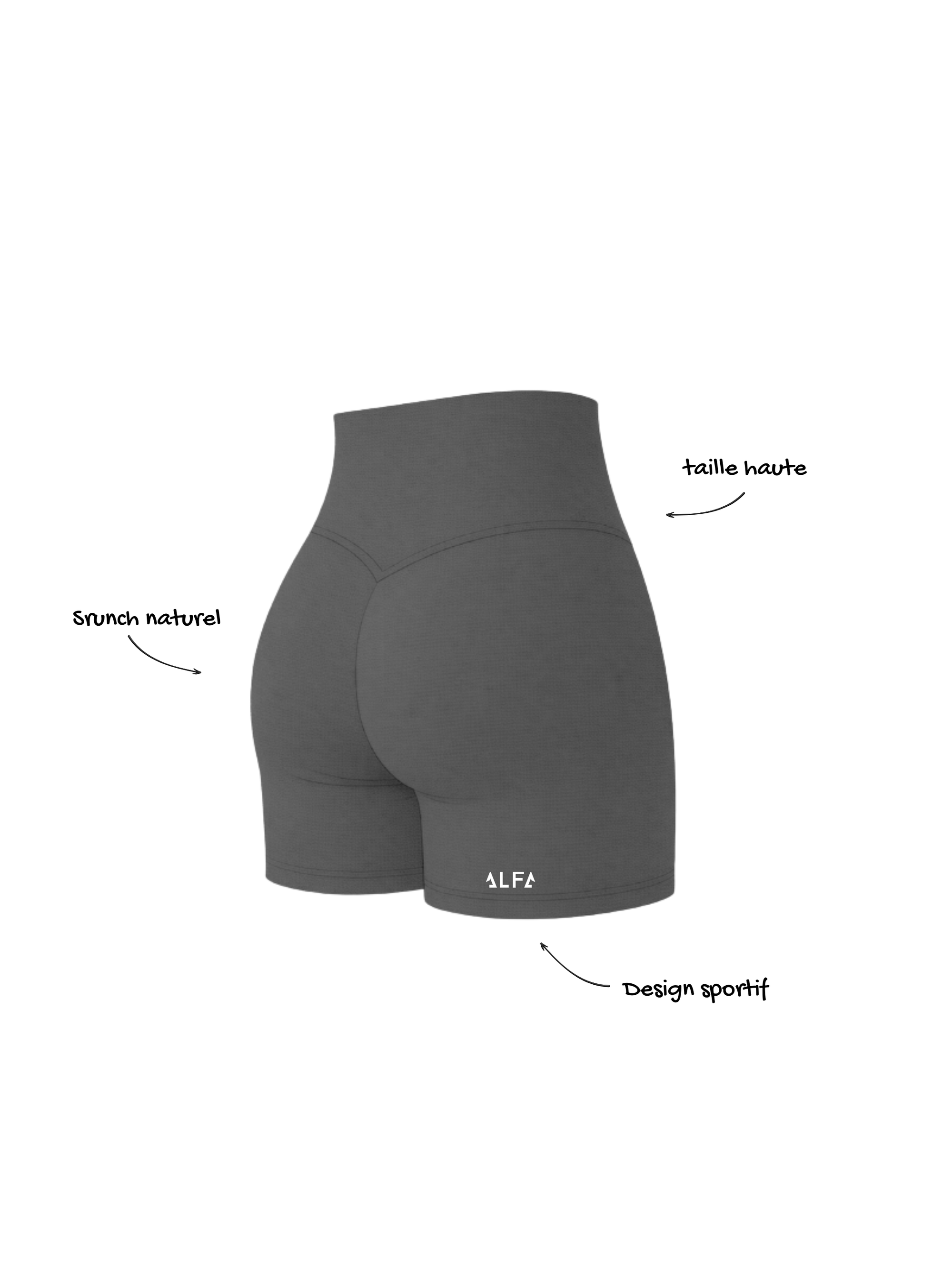 SHORT PEAKFIT GRIS - version couleur