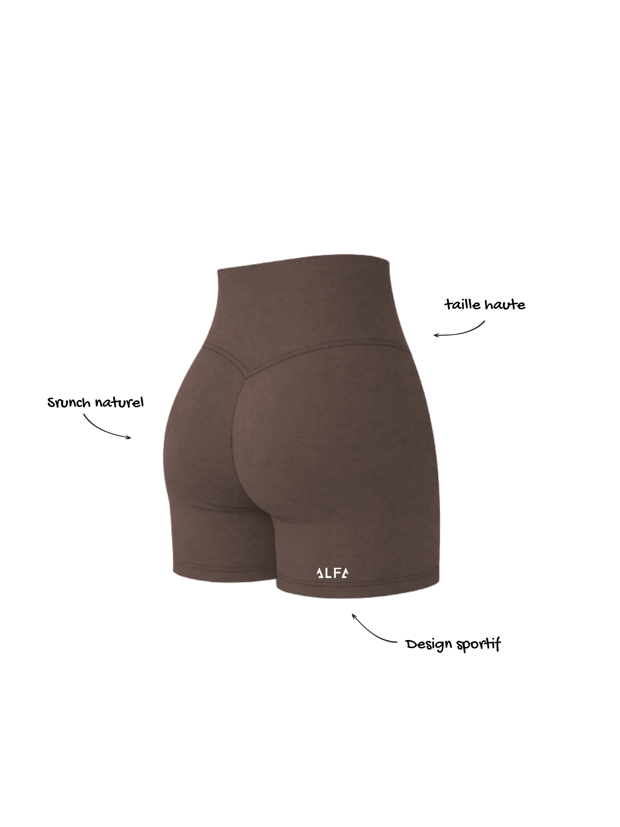 SHORT PEAKFIT MARRON - version couleur